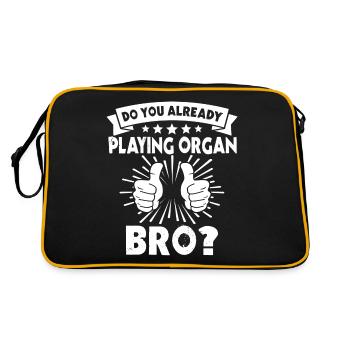 Organist Playing the Organ - Retro Bag - black/gold - Back