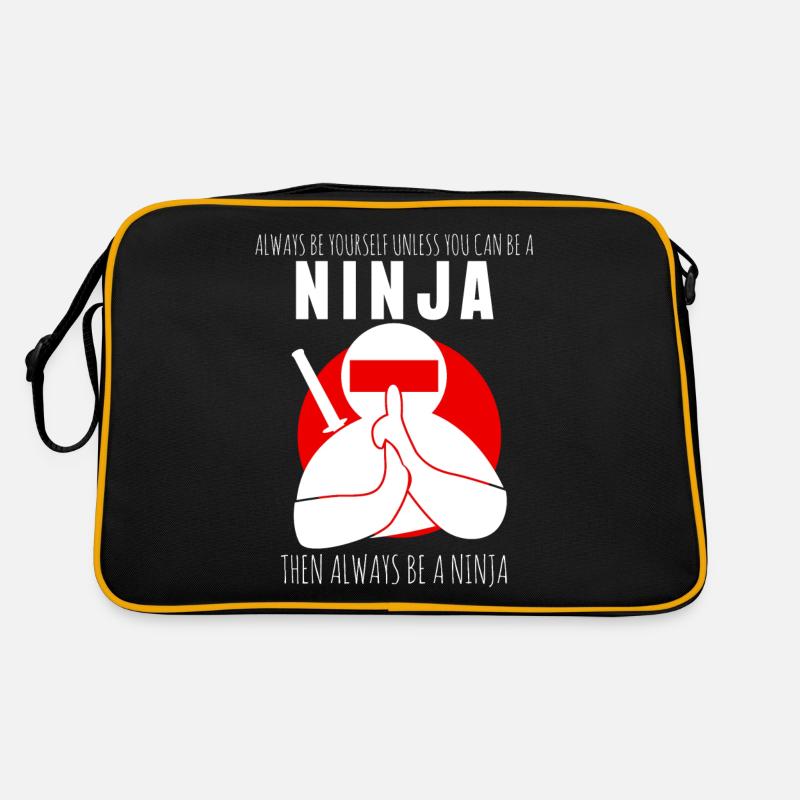 Ninja Saying Ninjas with Ninja Sword Retro Bag
