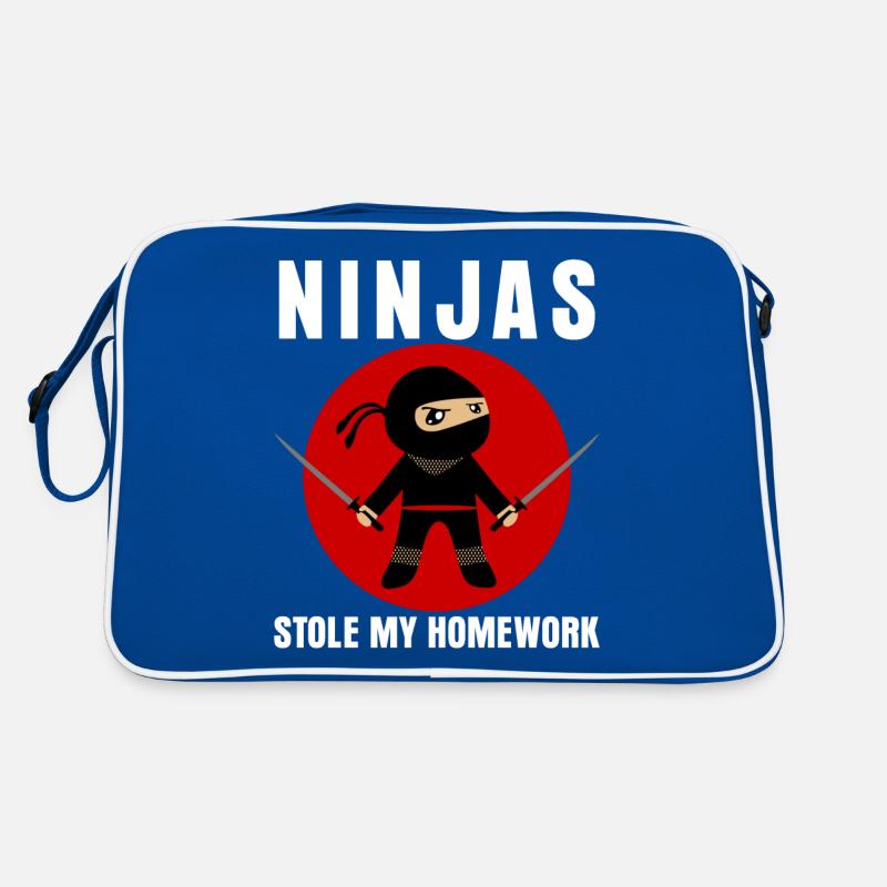 École de devoirs Ninja Ninjas Sac Retro