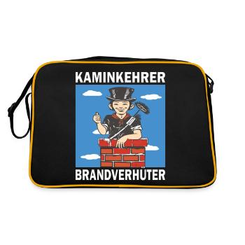 SCHLOTFEGER KAMINKEHRER BRANDVERHÜTER - Retro Tasche - Schwarz/Gold - Hinten