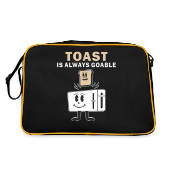TOASTER TOAST IS ALWAYS GOABLE - Retro Bag - black/gold - Back