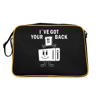 TOASTER IVE GOT YOUR BACK - Retro Bag - black/gold - Back