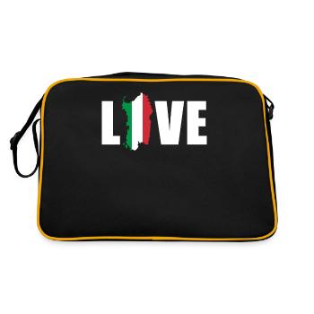 Sardaigne Carte Vacances Italienne Ile Cadeau - Sac Retro - noir/or - Dos