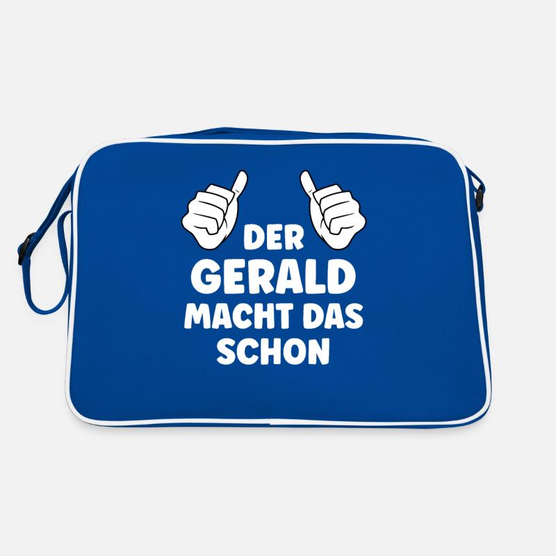 Gerald Lustiger Spruch Vorname Name Gerald Retro Tasche