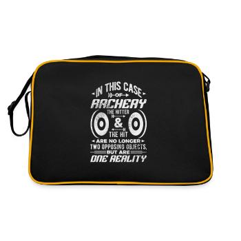 Archery Archer Archer Arrow Gift - Retro Bag - black/gold - Back