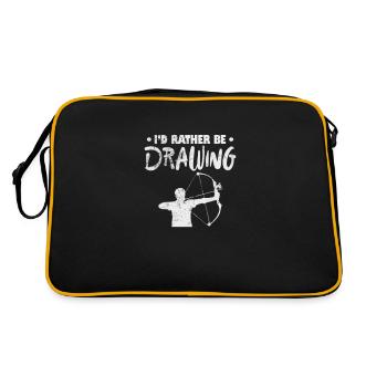 Archery Archer Archer Arrow Gift - Retro Bag - black/gold - Back