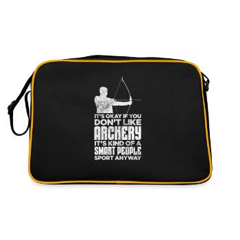 Archery Archer Archer Arrow Gift - Retro Bag - black/gold - Back
