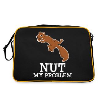 Écrou d’écureuil mon problème - Sac Retro - noir/or - Dos