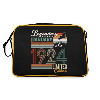LEGENDS ARE BORN IN JANUARY 1924 - Retro Bag - black/gold - Back