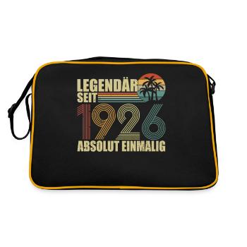 Legendär seit 1926 - Retro Tasche - Schwarz/Gold - Hinten