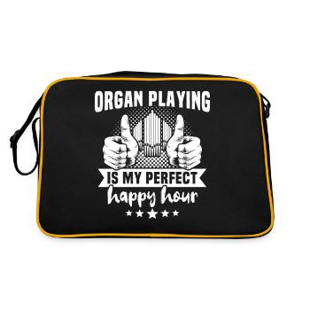 Organist Orgelspieler Orgel - Retro Tasche - Schwarz/Gold - Hinten