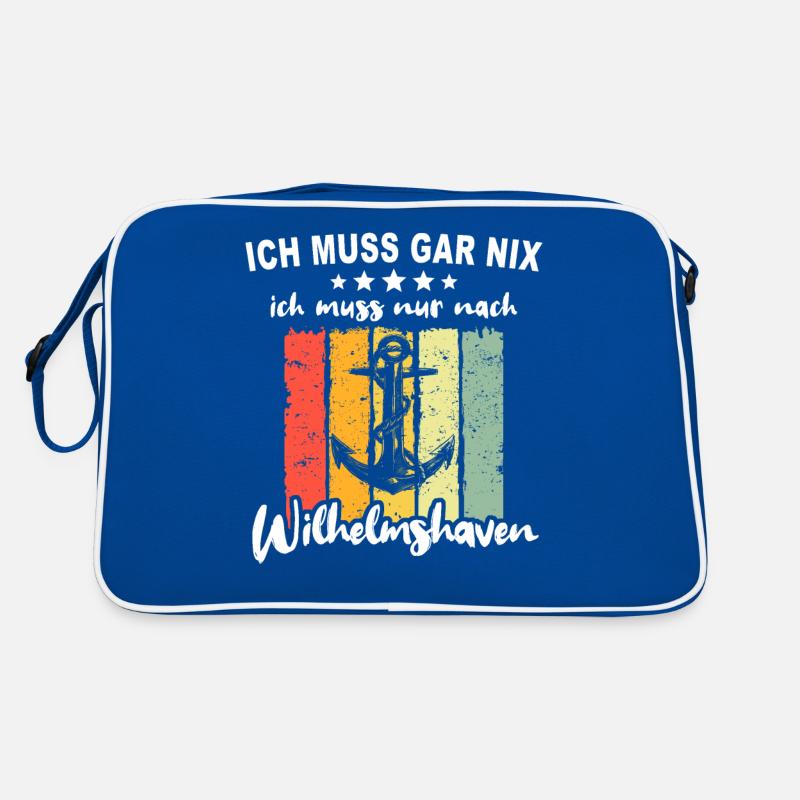 Lustige Wilhelmshaven Sprüche Retro Tasche