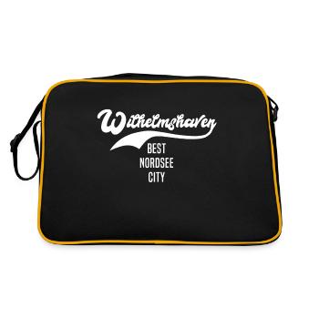 Funny Wilhelmshaven sayings - Retro Bag - black/gold - Back