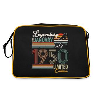 Janvier 1950 - Sac Retro - noir/or - Dos