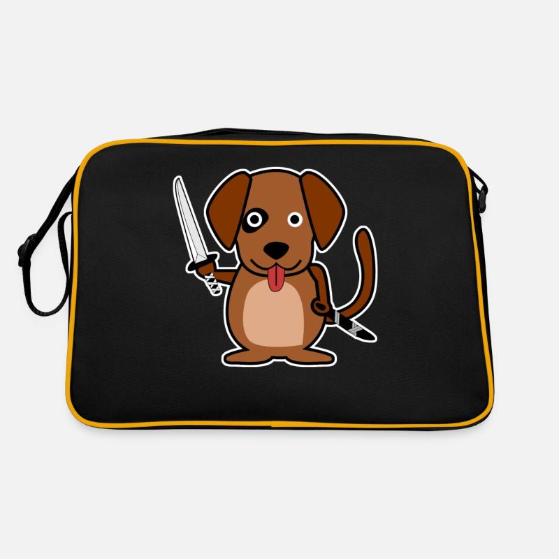 Katana Chien Samouraï Épée Ninja Épée Sac Retro