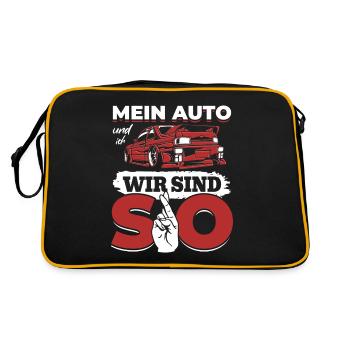 My car and I, we are SO - PS lovers - Retro Bag - black/gold - Back
