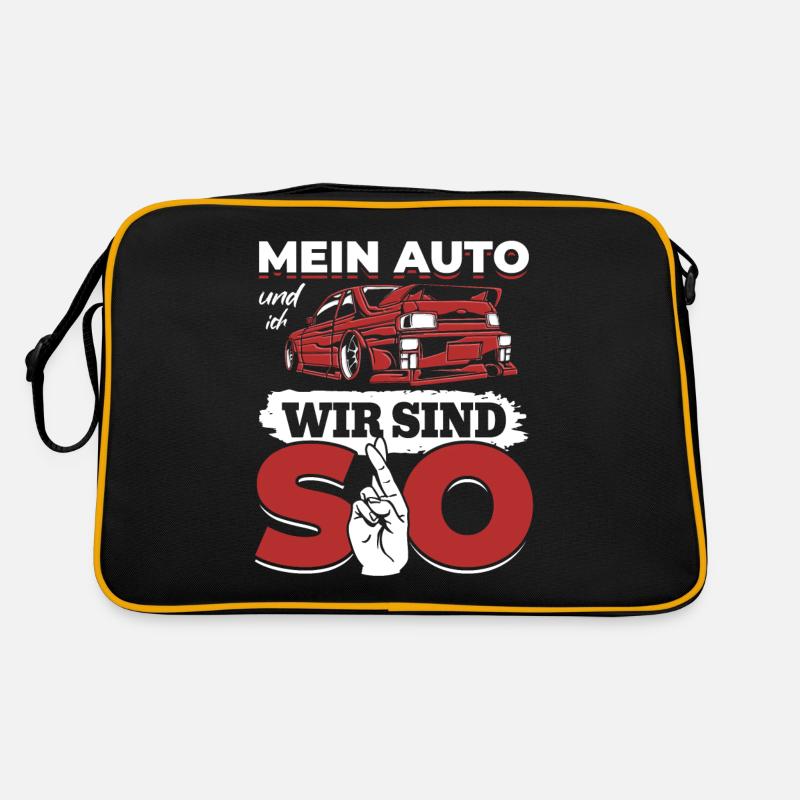 Ma voiture et moi, nous sommes SO - PS amoureux Sac Retro