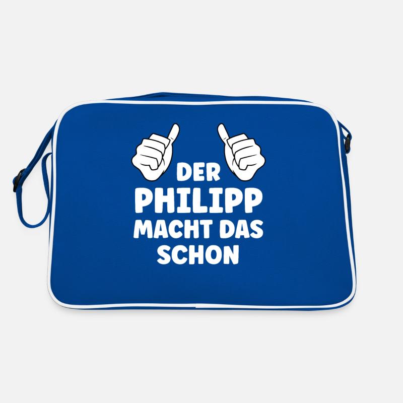 Philipp Lustiger Spruch Vorname Name Philipp Retro Tasche