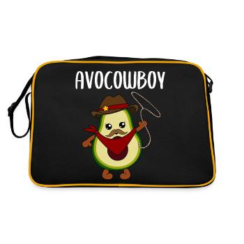 Avocat Cowboy Cadeau de fruits légumes drôles - Sac Retro - noir/or - Dos