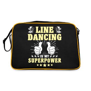 Line Dancing Superpower - Retro Tasche - Schwarz/Gold - Hinten