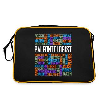 Paleontologist - Words - Retro Bag - black/gold - Back