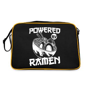 Ramen Soupe de nouilles Kawaii Japonais Cadeau Ramen - Sac Retro - noir/or - Dos