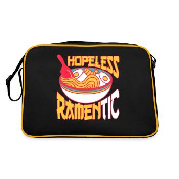 Ramen Soupe de nouilles Kawaii Japonais Cadeau Ramen - Sac Retro - noir/or - Dos