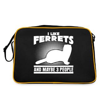 Furet drôle de dicton - Sac Retro - noir/or - Dos