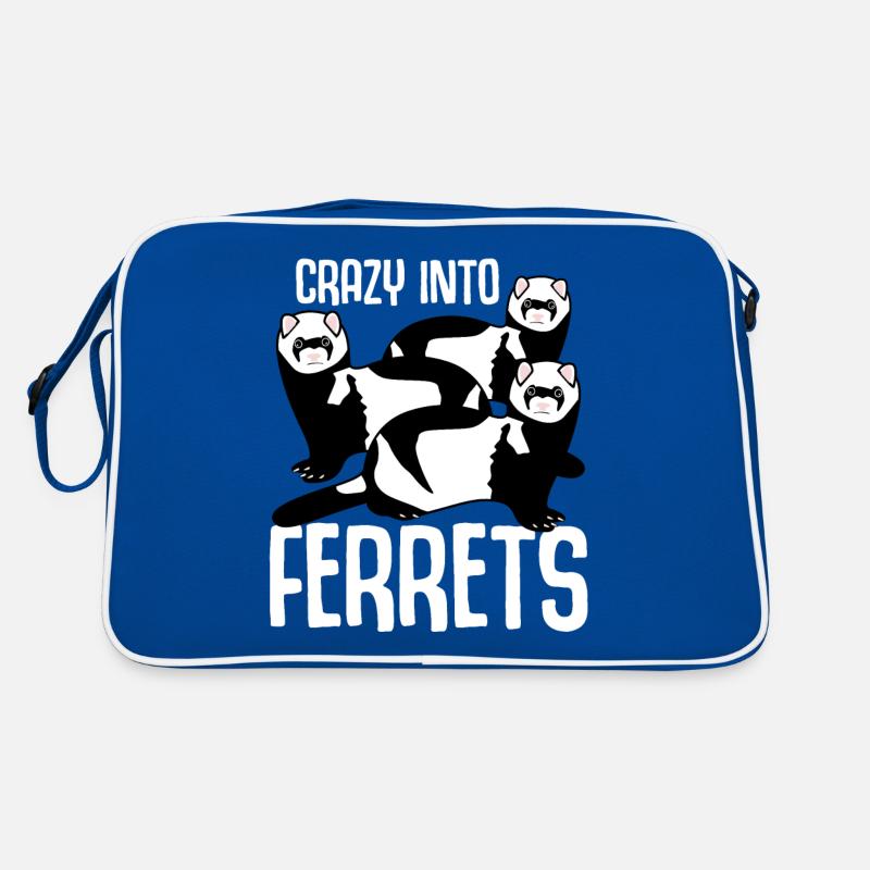 Crazy into Ferrets Retro Tasche