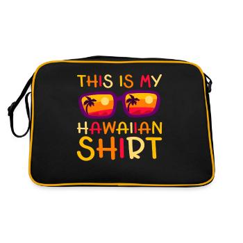 This Is My Hawaiian Luau Tropical Hawaii - Retro Bag - black/gold - Back