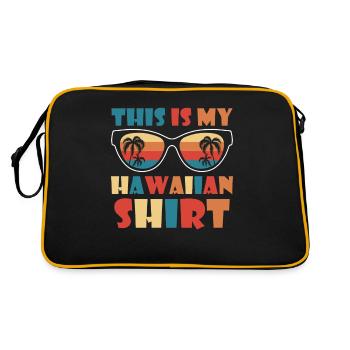 This Is My Hawaiian Luau Tropical Hawaii - Retro Bag - black/gold - Back