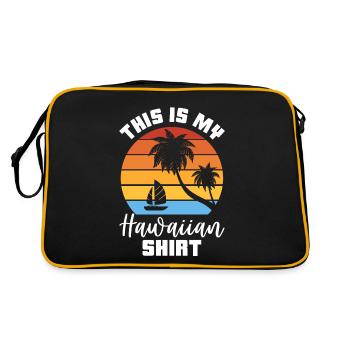 This Is My Hawaiian Luau Tropical Hawaii - Retro Bag - black/gold - Back