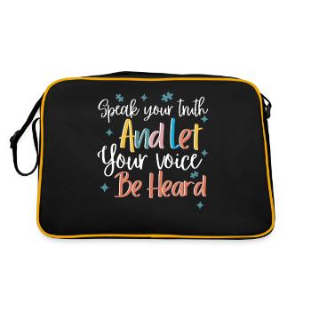 Speak your truth - Retro Bag - black/gold - Back