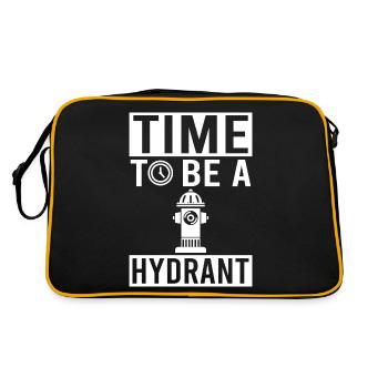 Time to Be Hydrant Gift Fun Quote Joke - Retro Bag - black/gold - Back