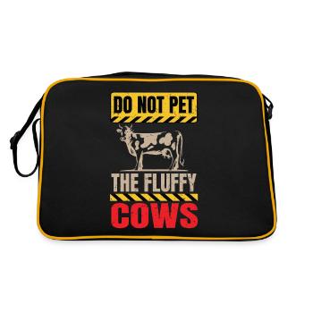 Do not pet the fluffy cows - Retro Bag - black/gold - Back