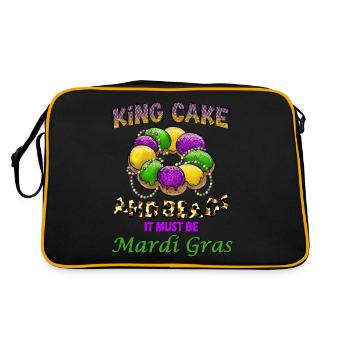 King cakes and pearls, it must be carnival - Retro Bag - black/gold - Back