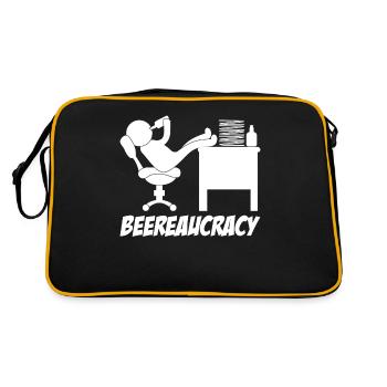 Beer drinking in the office - Retro Bag - black/gold - Back