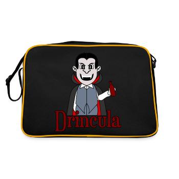 Beer Drinking Alcohol Vampire Schnapps - Retro Bag - black/gold - Back