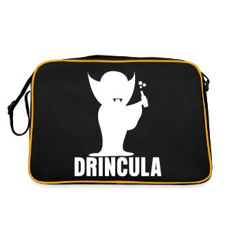 Beer Drinking Vampire Alcohol Schnapps - Retro Bag - black/gold - Back