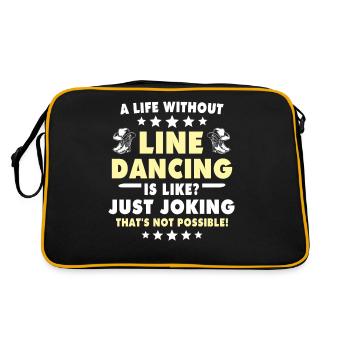 Line Dancing - Retro Tasche - Schwarz/Gold - Hinten
