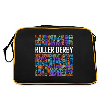 Roller Derby - Words - Retro Bag - black/gold - Back