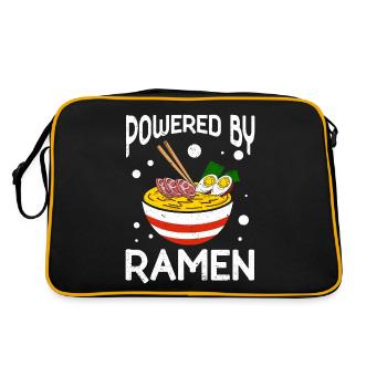 Ramen Soupe de nouilles Kawaii Japonais Cadeau Ramen - Sac Retro - noir/or - Dos