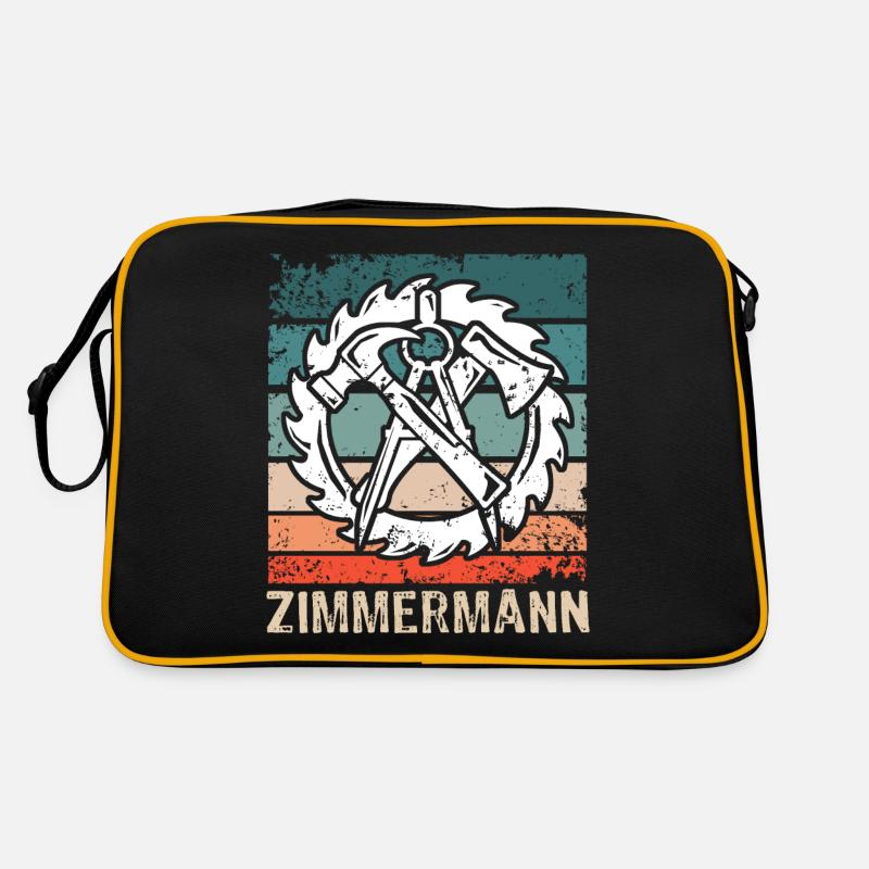 Zimmermann Zimmerer Zimmerei Retro Tasche