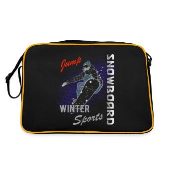 Snowboard Sports d’hiver Snowboarder Hiver - Sac Retro - noir/or - Dos