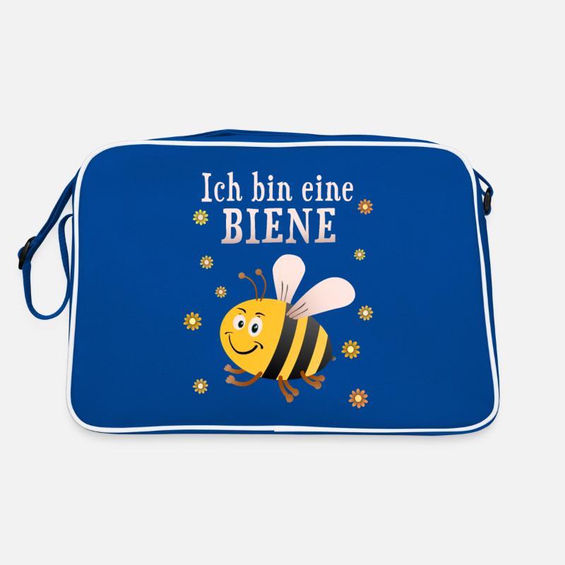 Ich bin eine Biene Imkerin Imker Kind Retro Tasche