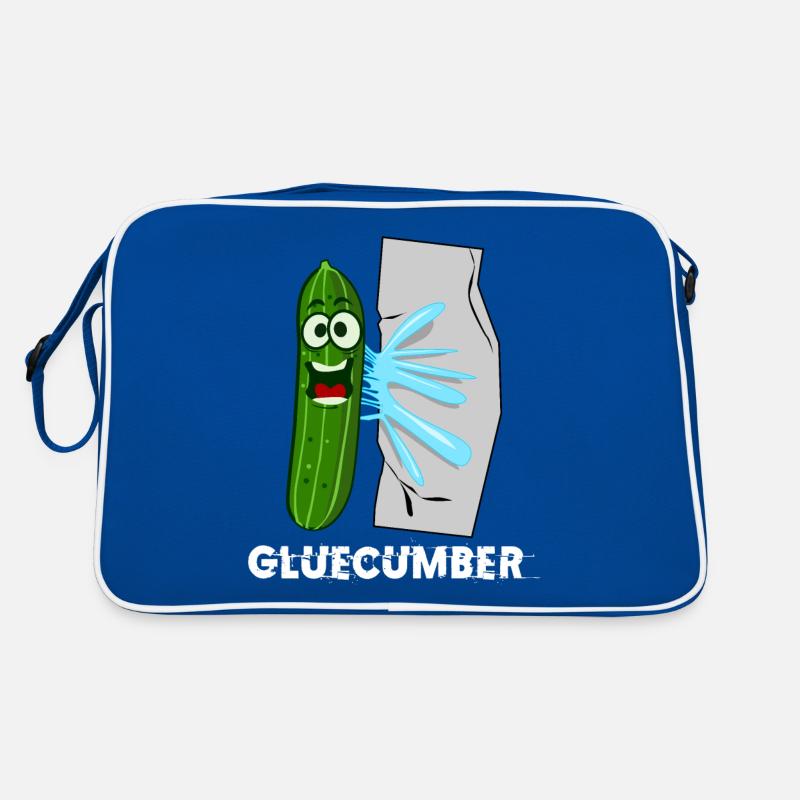Gurke mit Kleber Gluecumber Gurken Retro Tasche