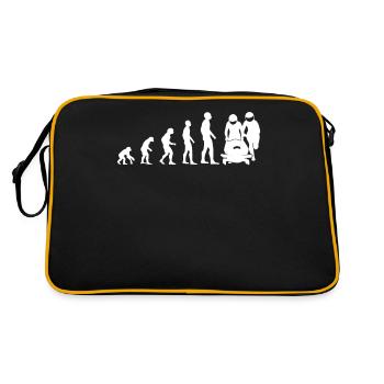 Bobsleigh Evolution Bobsleighing Bobsleigh Cadeau - Sac Retro - noir/or - Dos