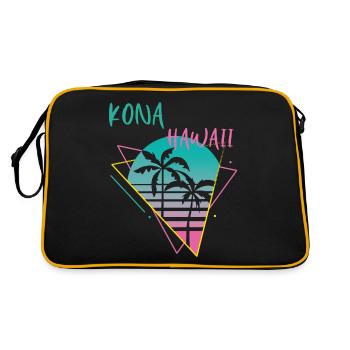 Kona Hawaii Palms Rétro Ocean Surfing - Sac Retro - noir/or - Dos