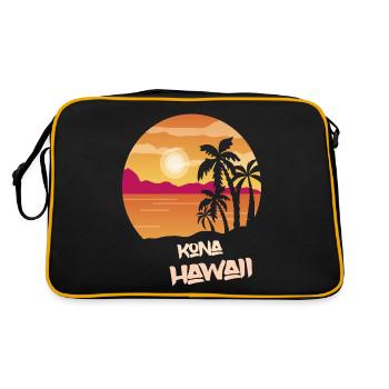 Hawaii Kona Vacances Palm Ocean Surf - Sac Retro - noir/or - Dos