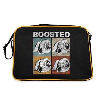 Turbocharger Boosted - Turbo & Tuning - Retro Bag - black/gold - Back